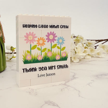 Personalised Helping Little Minds Grow LEGO® Bricks Block