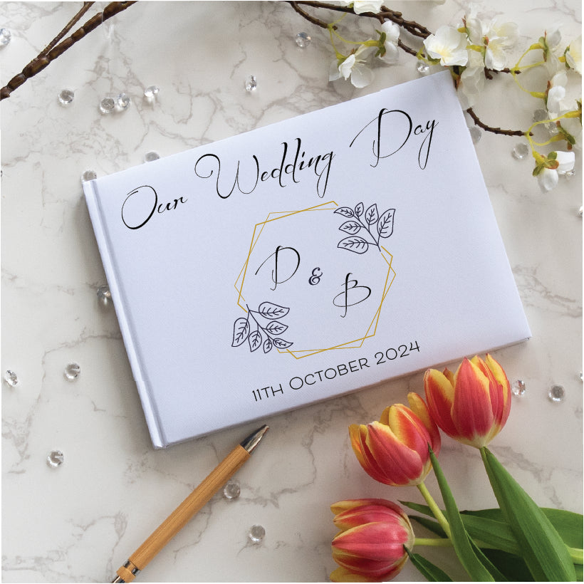 Our Wedding Day Initials Guest Book