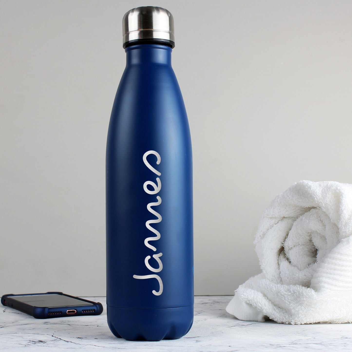 Personalised Name Only Island Metal Insulated Drinks Bottle