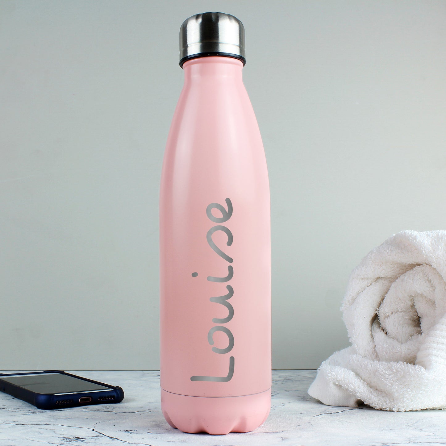 Personalised Name Only Island Metal Insulated Drinks Bottle