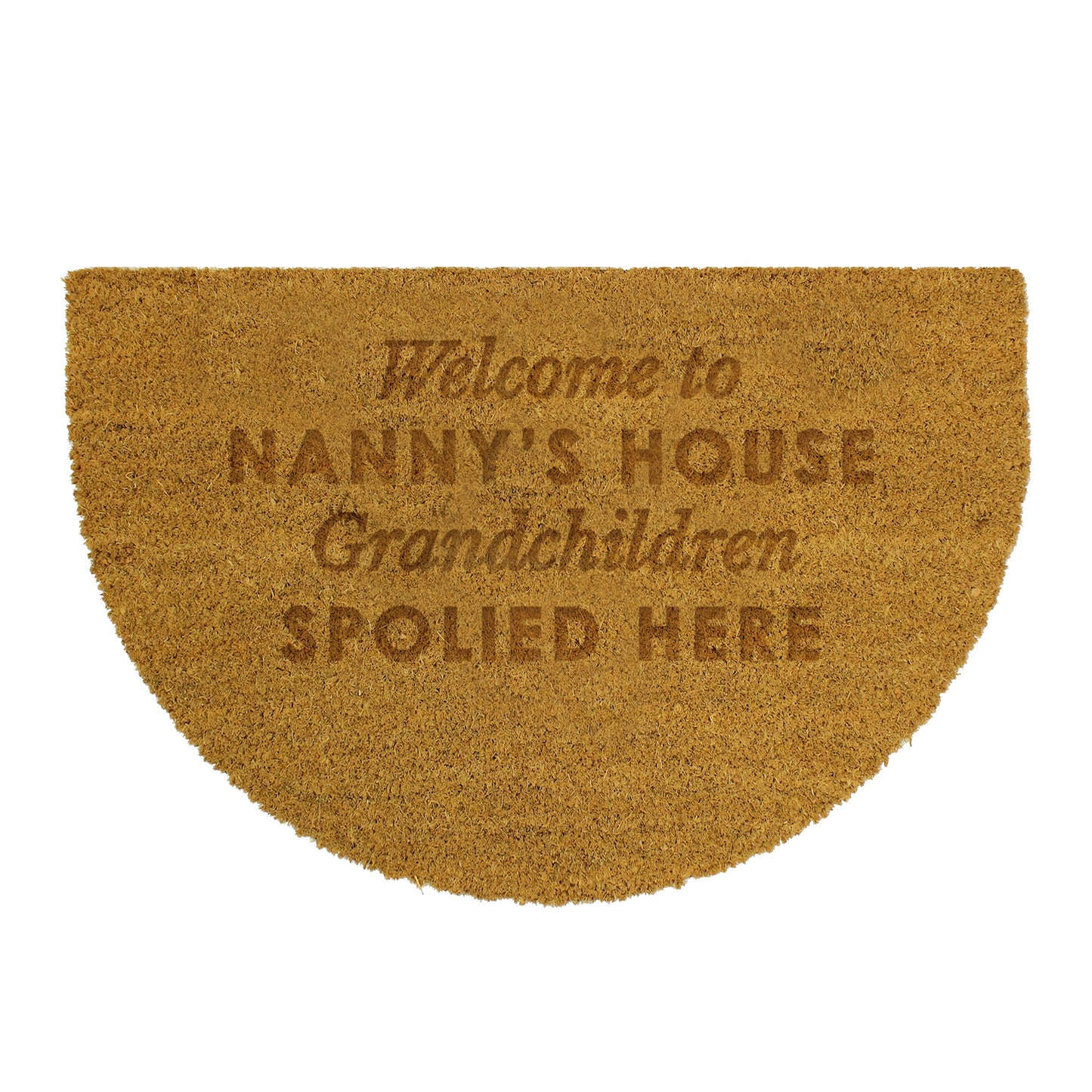 Personalised ANY Text Half Moon Indoor Doormat