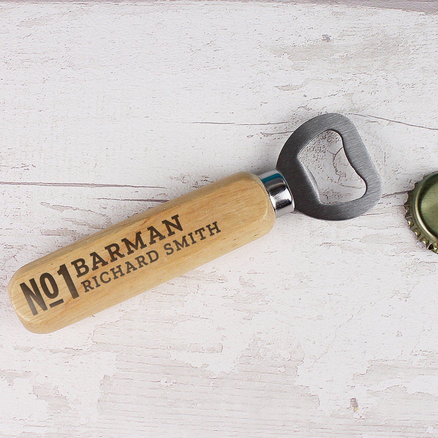 Personalised No.1 Wooden Bottle Opener