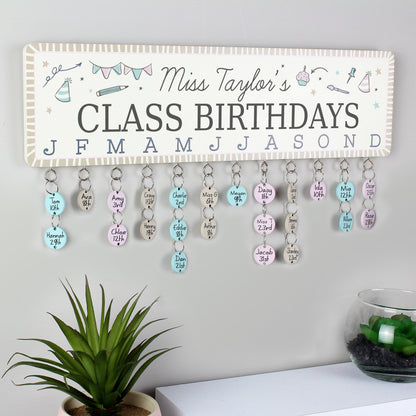 Personalised Home, Classroom, Office, Birthday Planner Plaque with Customisable Discs