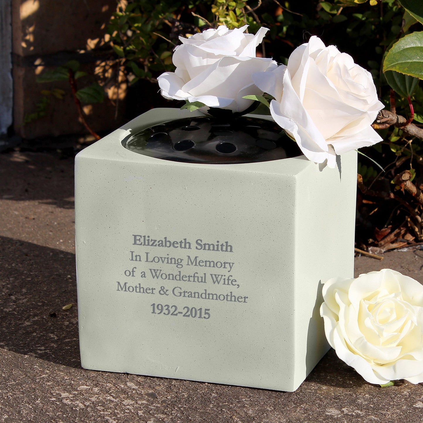 Personalised Any Text Memorial Vase