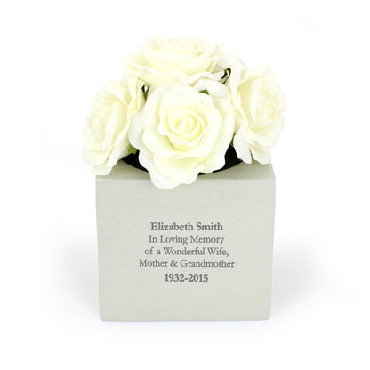 Personalised Any Text Memorial Vase
