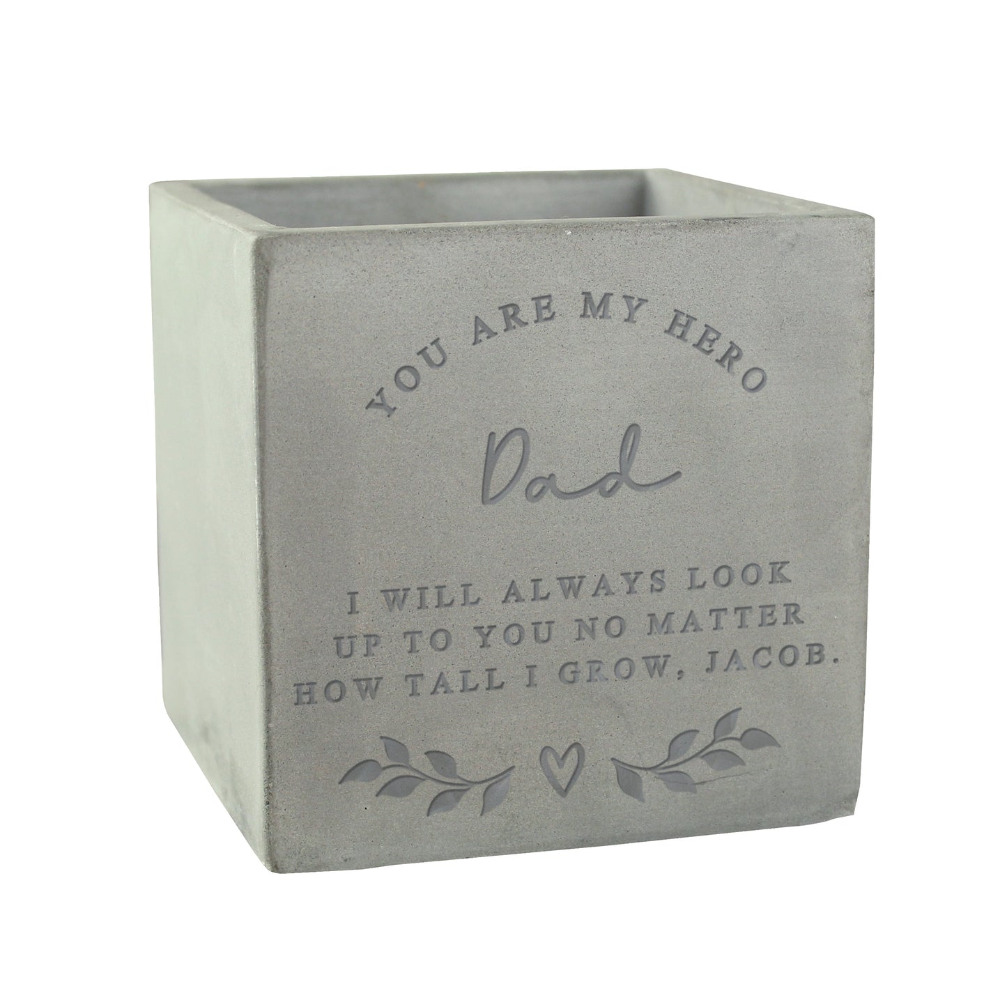 Personalised ANY Text Concrete Plant Pot