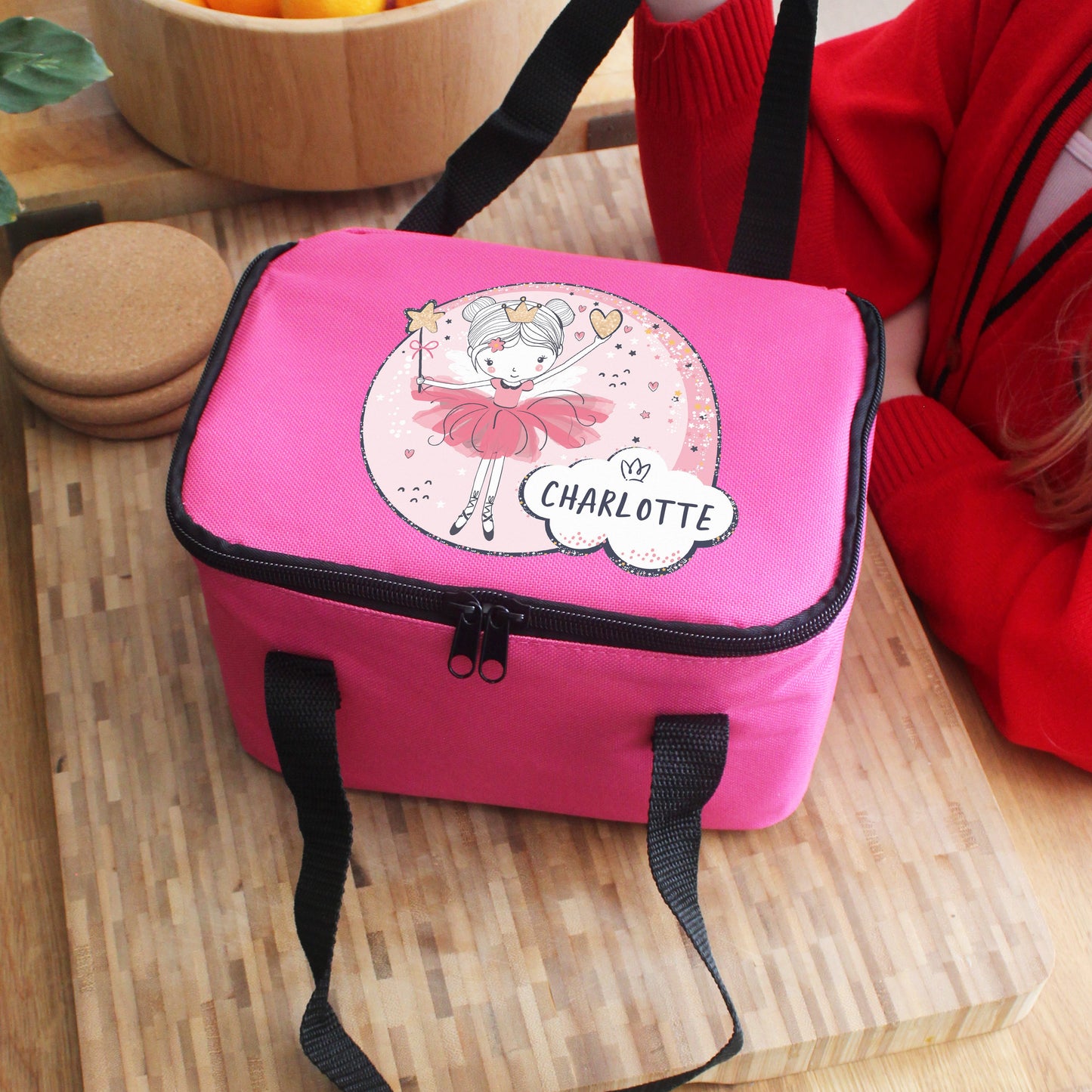 Personalised Fairy Pink Lunch Bag