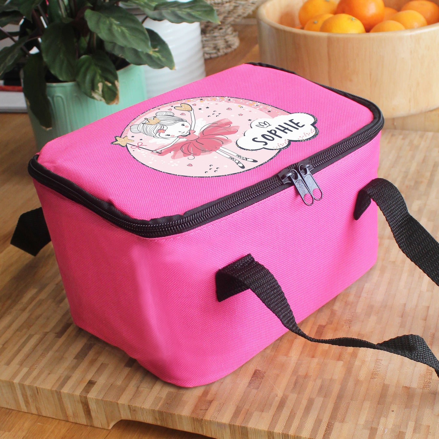 Personalised Fairy Pink Lunch Bag