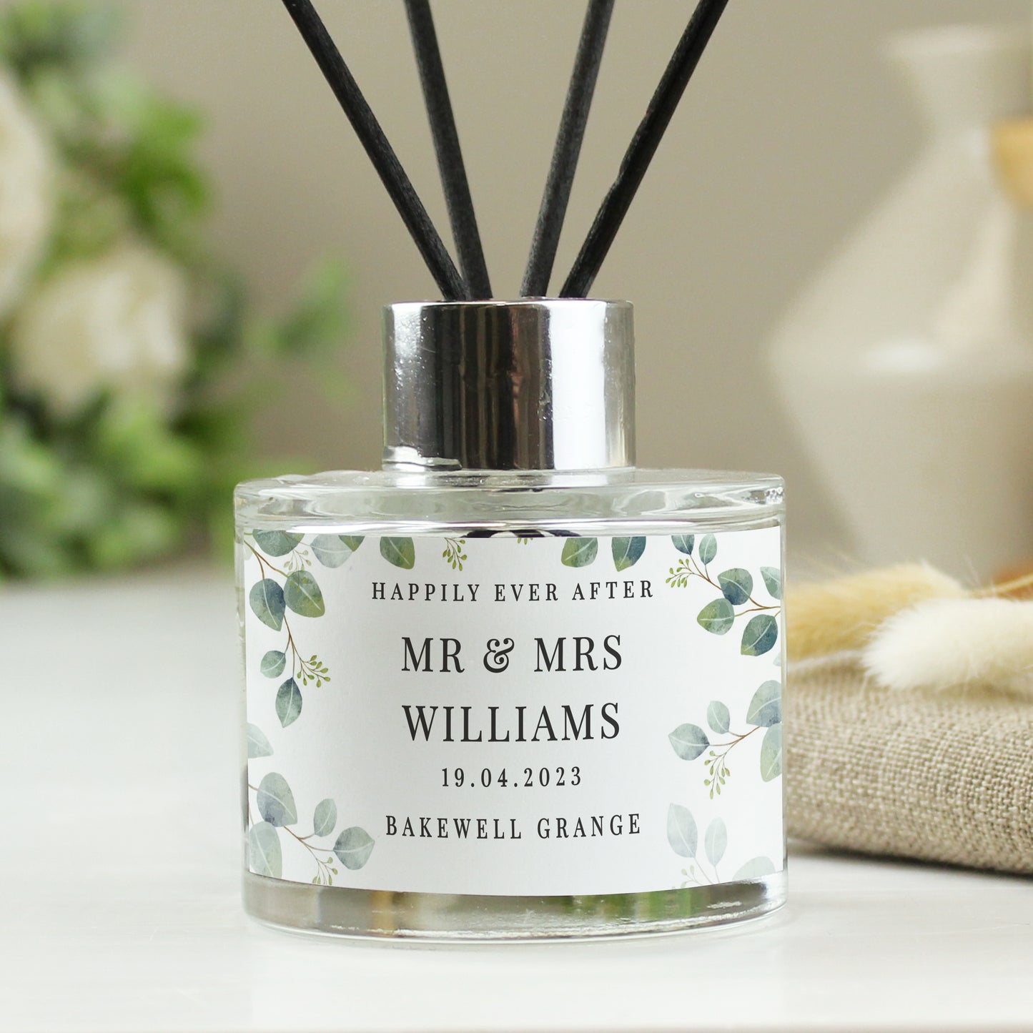 Personalised Botanical Leaves Reed Diffuser