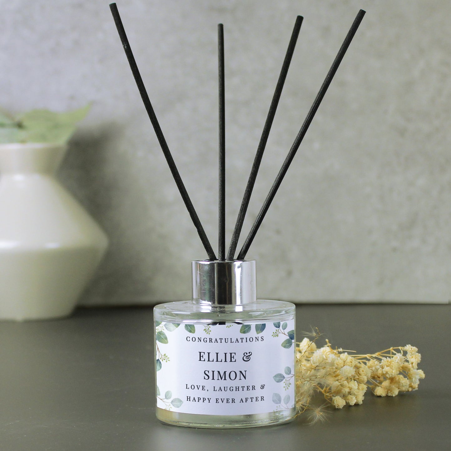 Personalised Botanical Leaves Reed Diffuser