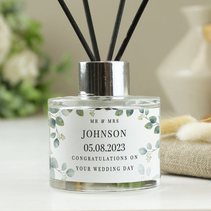 Personalised Botanical Leaves Reed Diffuser