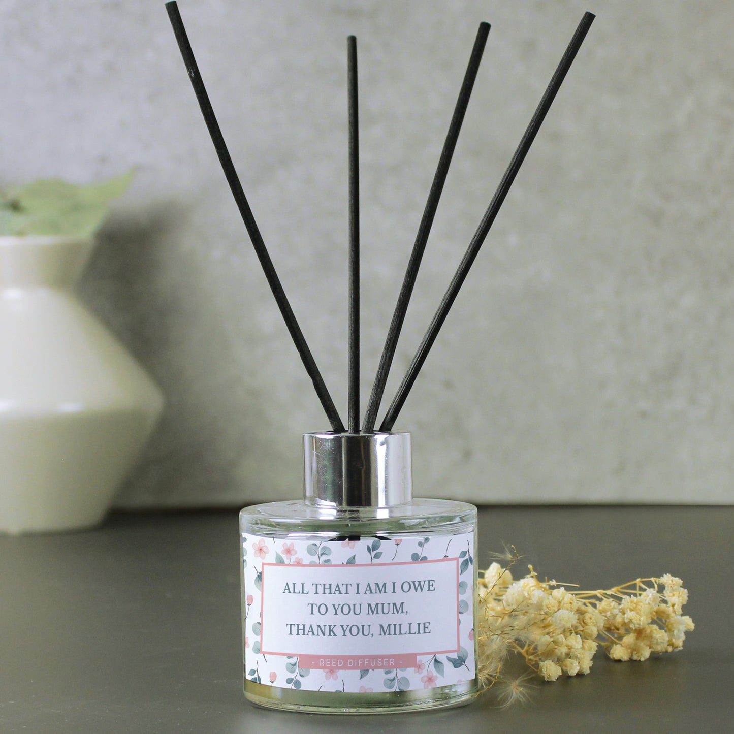 Personalised Pretty Floral Reed Diffuser