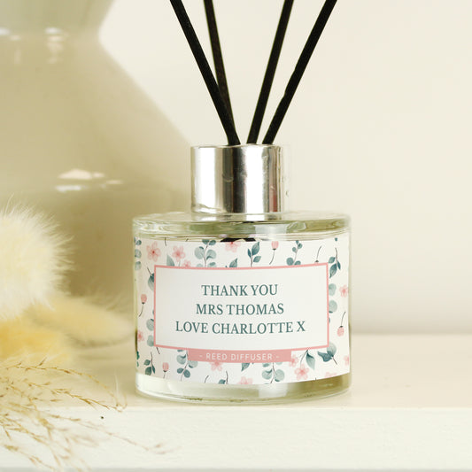 Personalised Pretty Floral Reed Diffuser