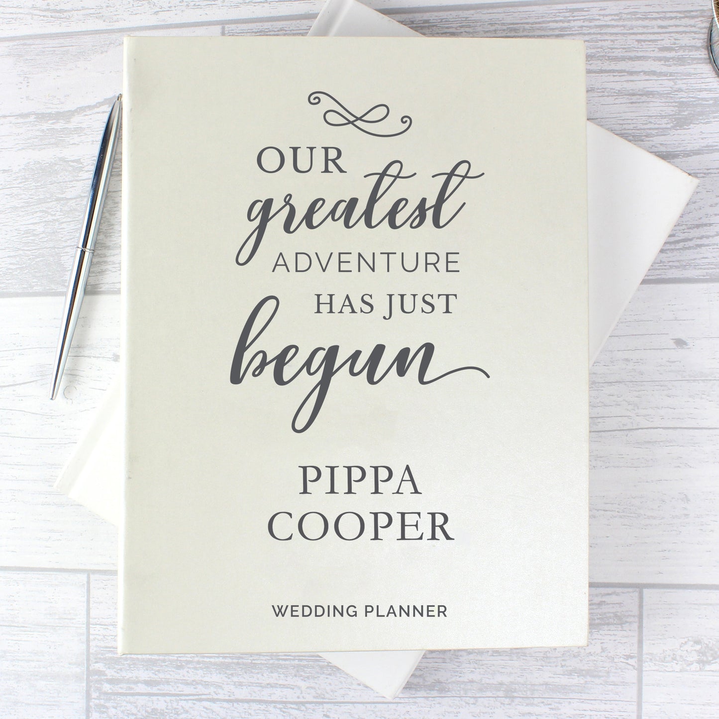 Personalised Our Greatest Adventure Wedding Planner