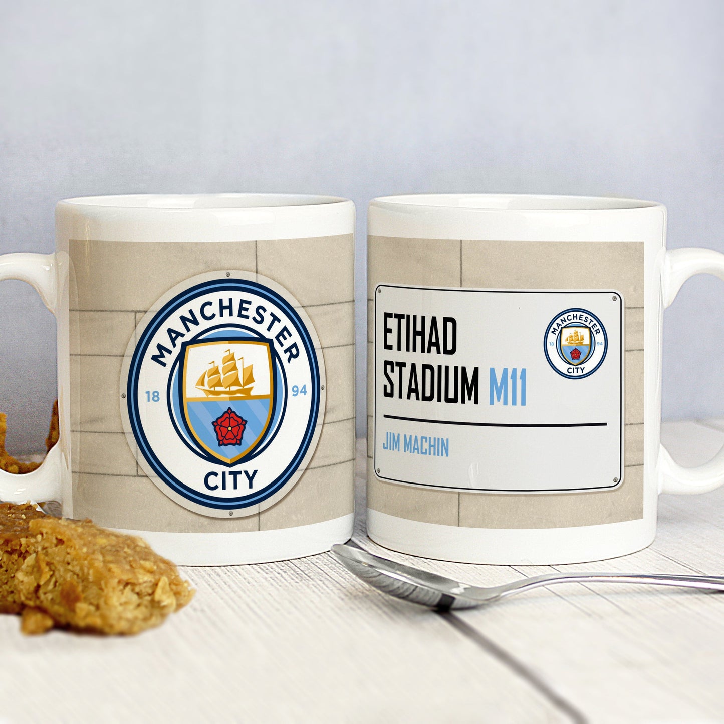 Personalised Manchester City FC Street Sign Ceramic Mug