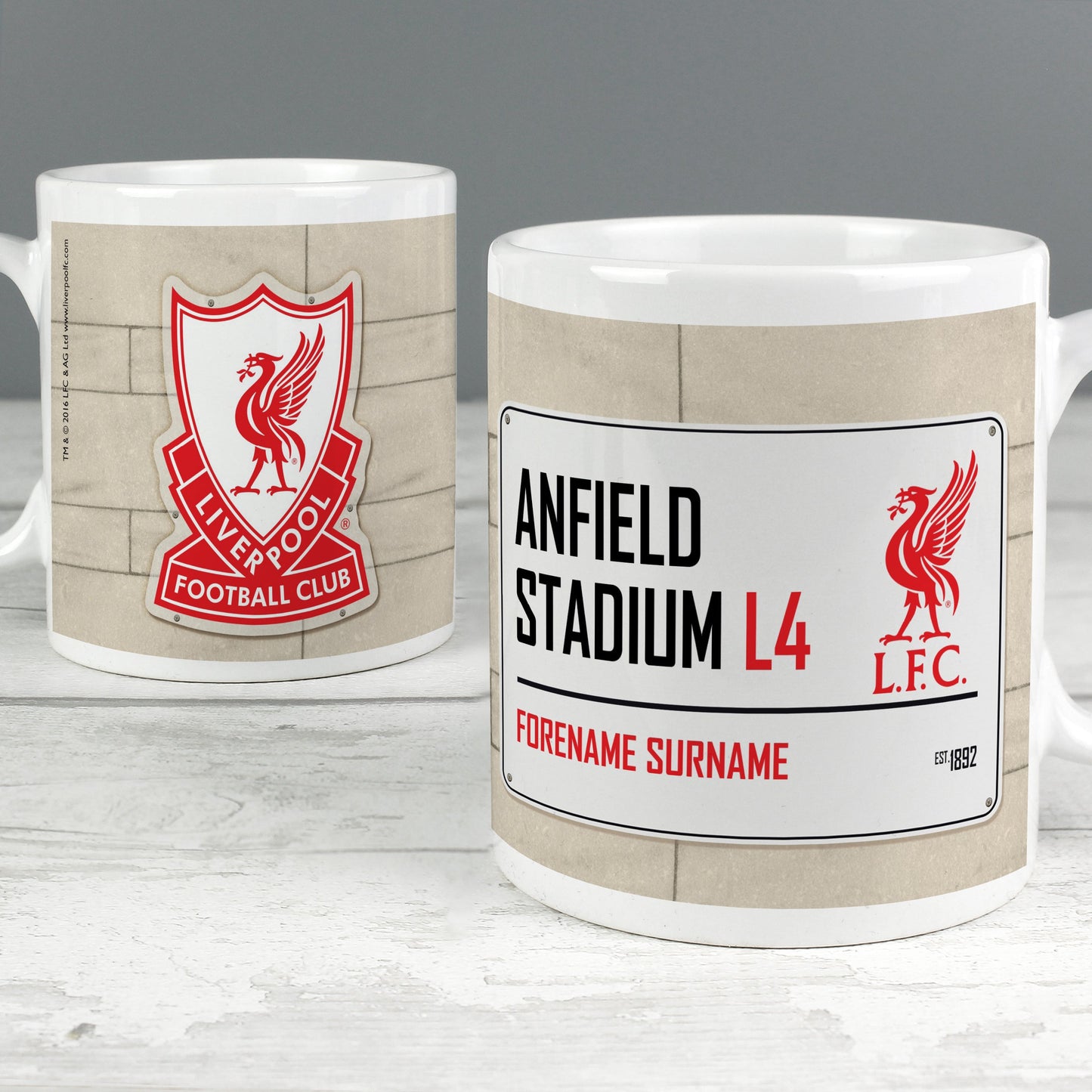 Personalised Liverpool FC Street Sign Ceramic Mug