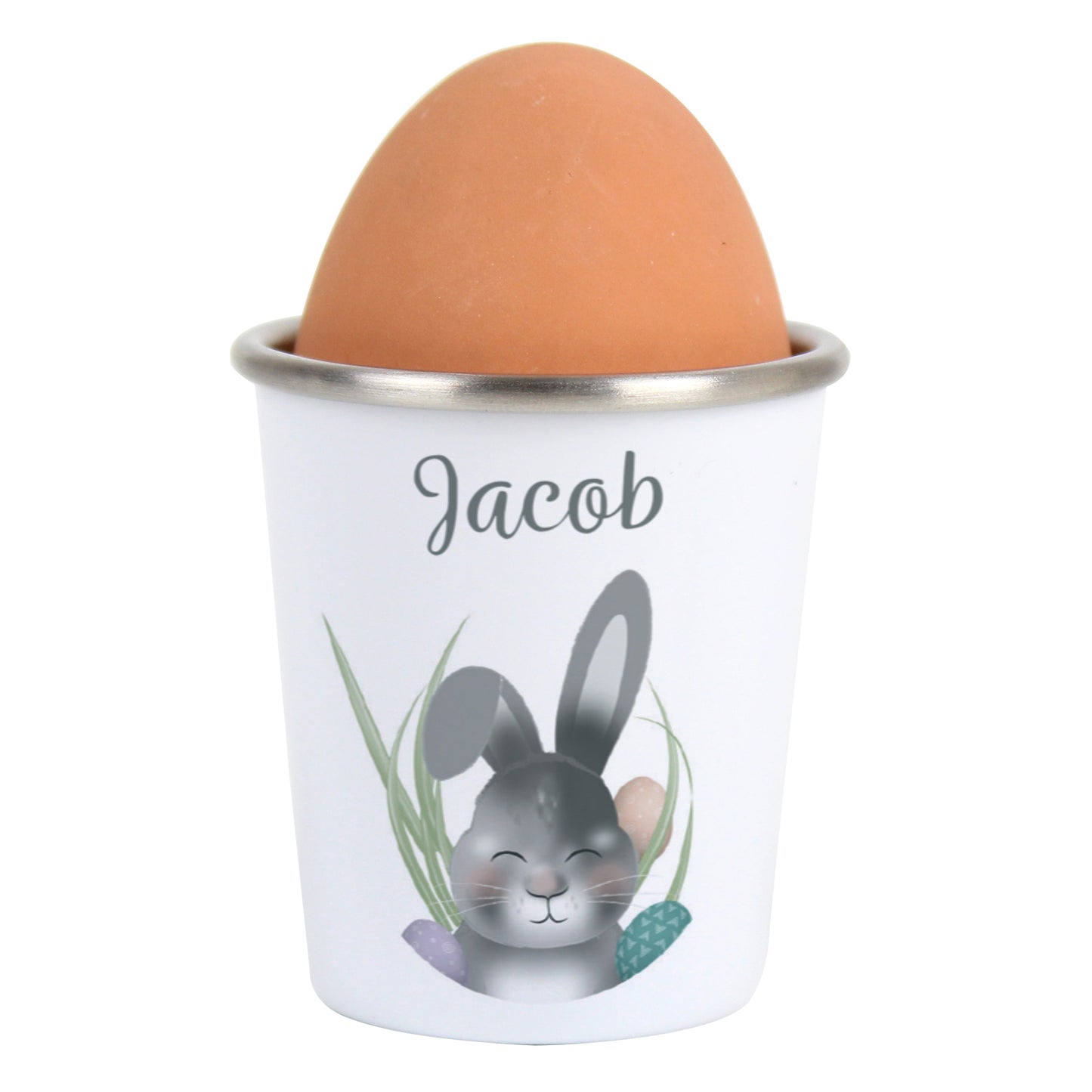 Personalised Watercolour Easter Bunny Egg Cup