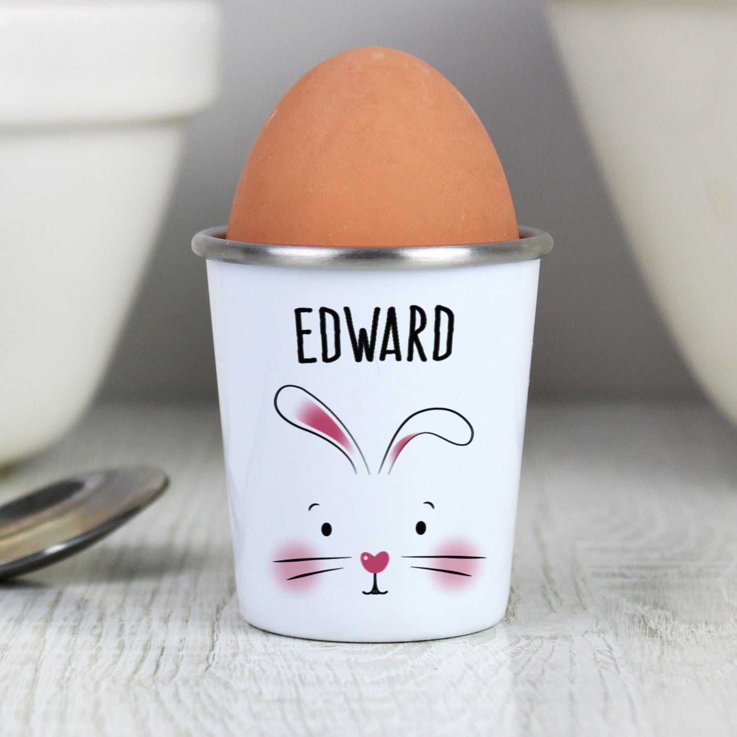 Personalised Bunny Features Egg Cup