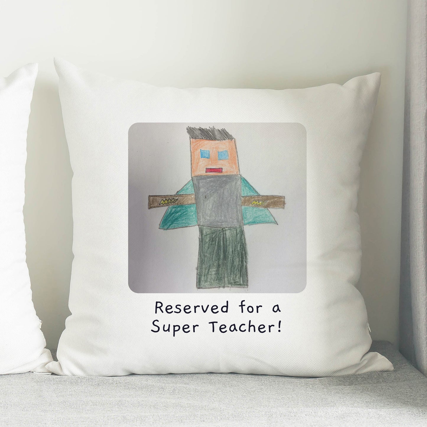 Personalised Childrens Drawing Photo Upload Cushion