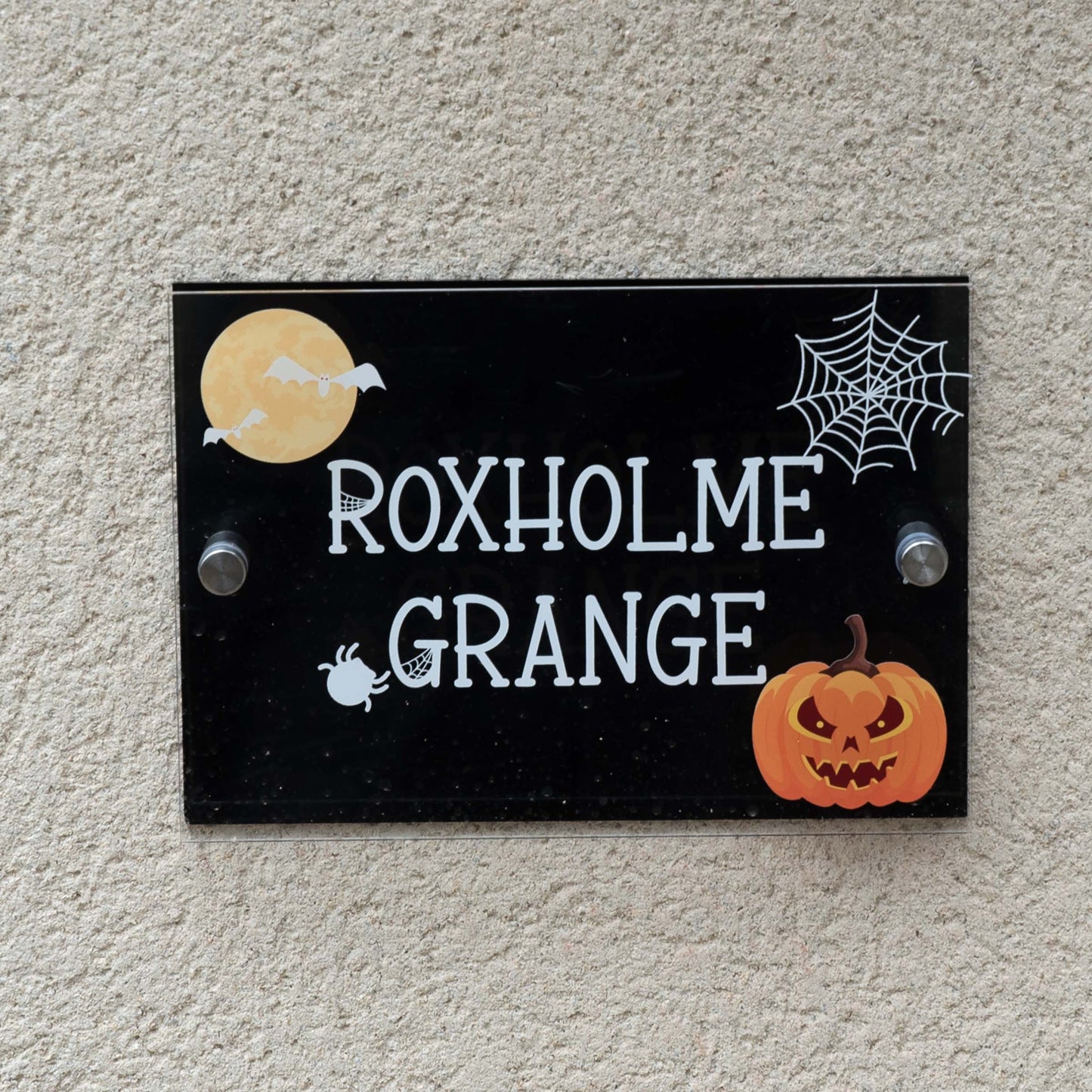 Halloween Spooky Pumpkin Acrylic House Sign