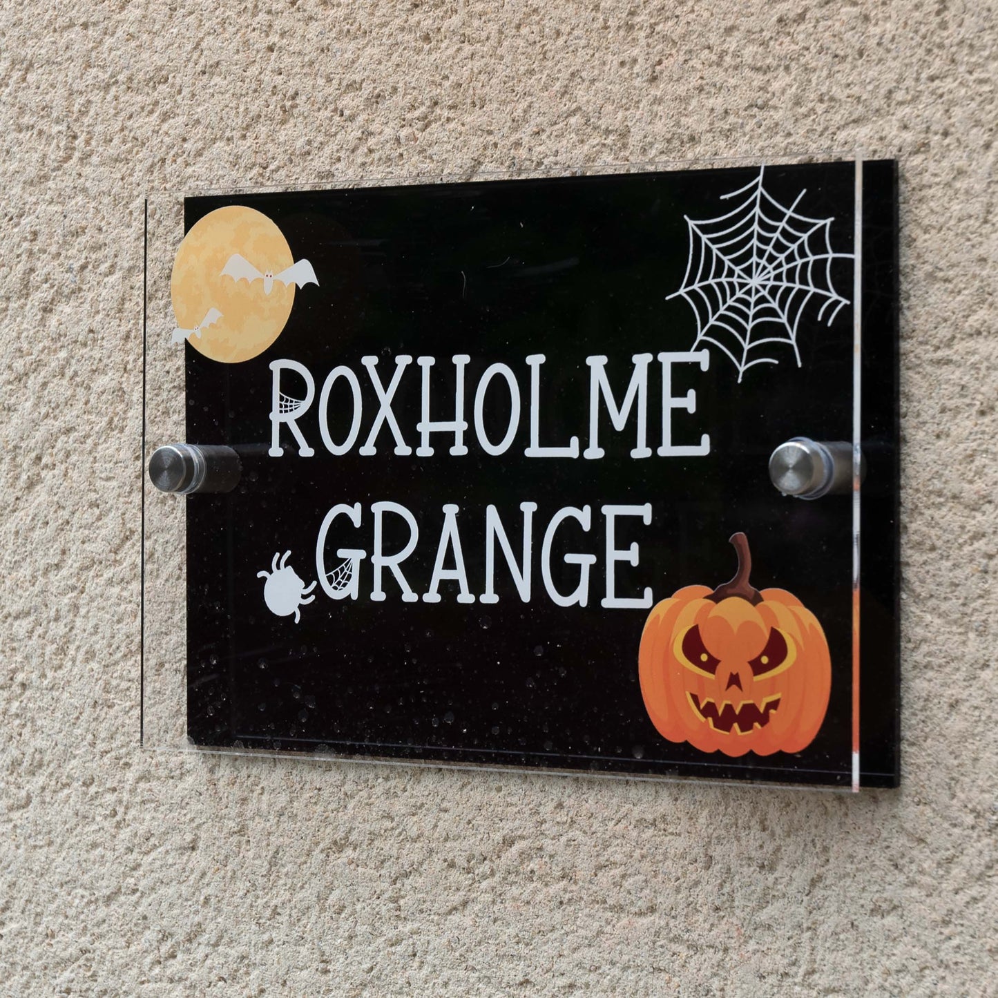 Halloween Spooky Pumpkin Acrylic House Sign