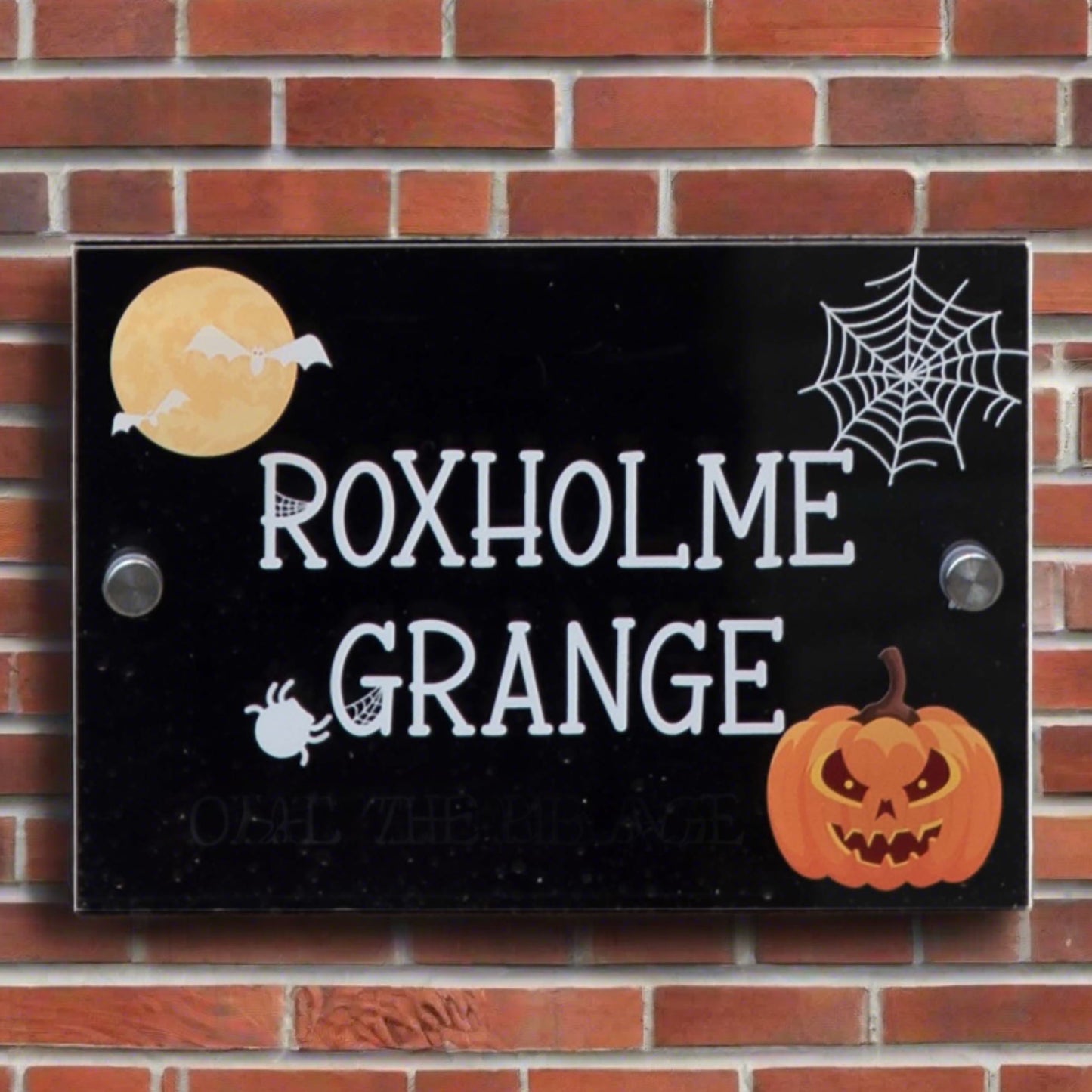 Halloween Spooky Pumpkin Acrylic House Sign