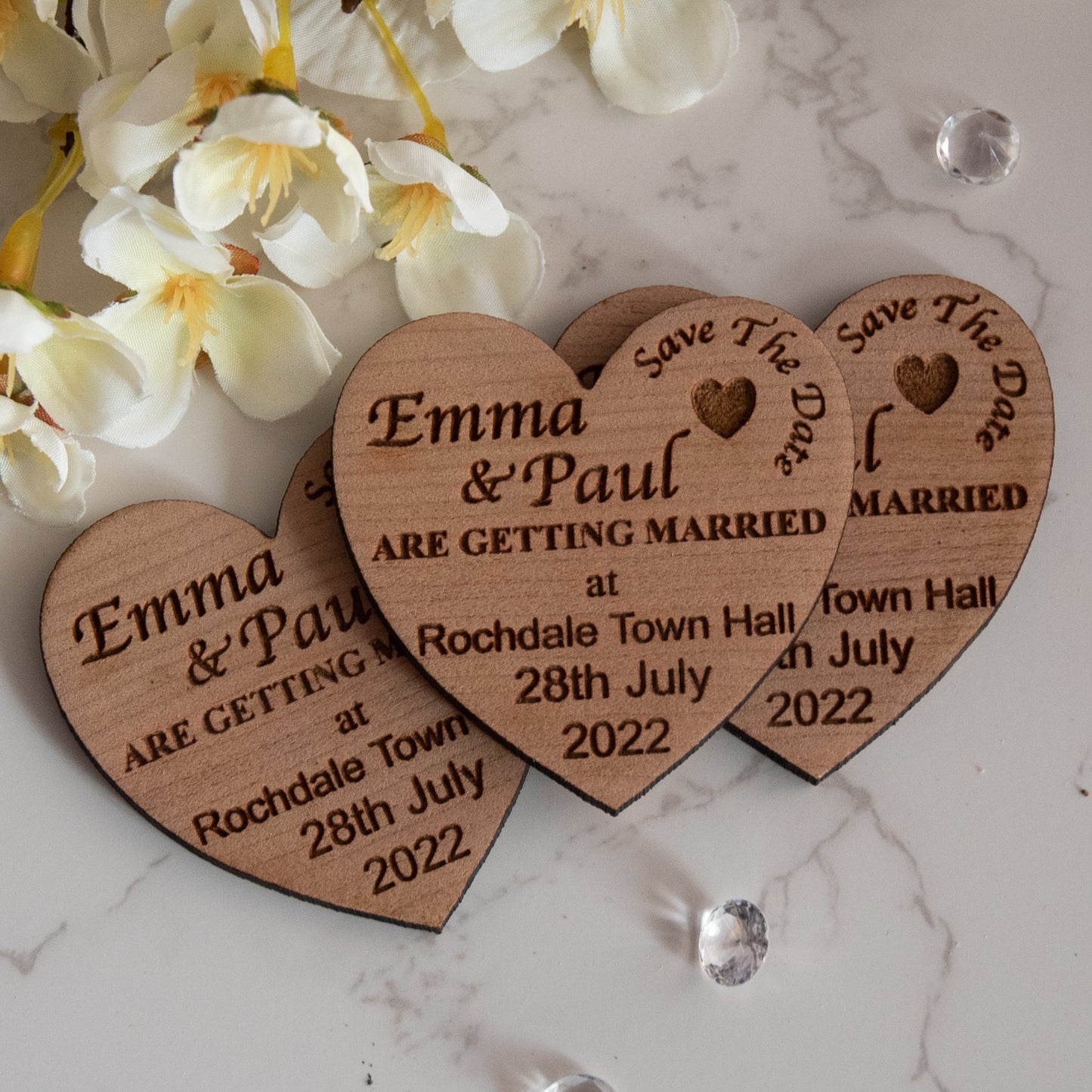 Personalised Save The Date Love Heart Fridge Magnet