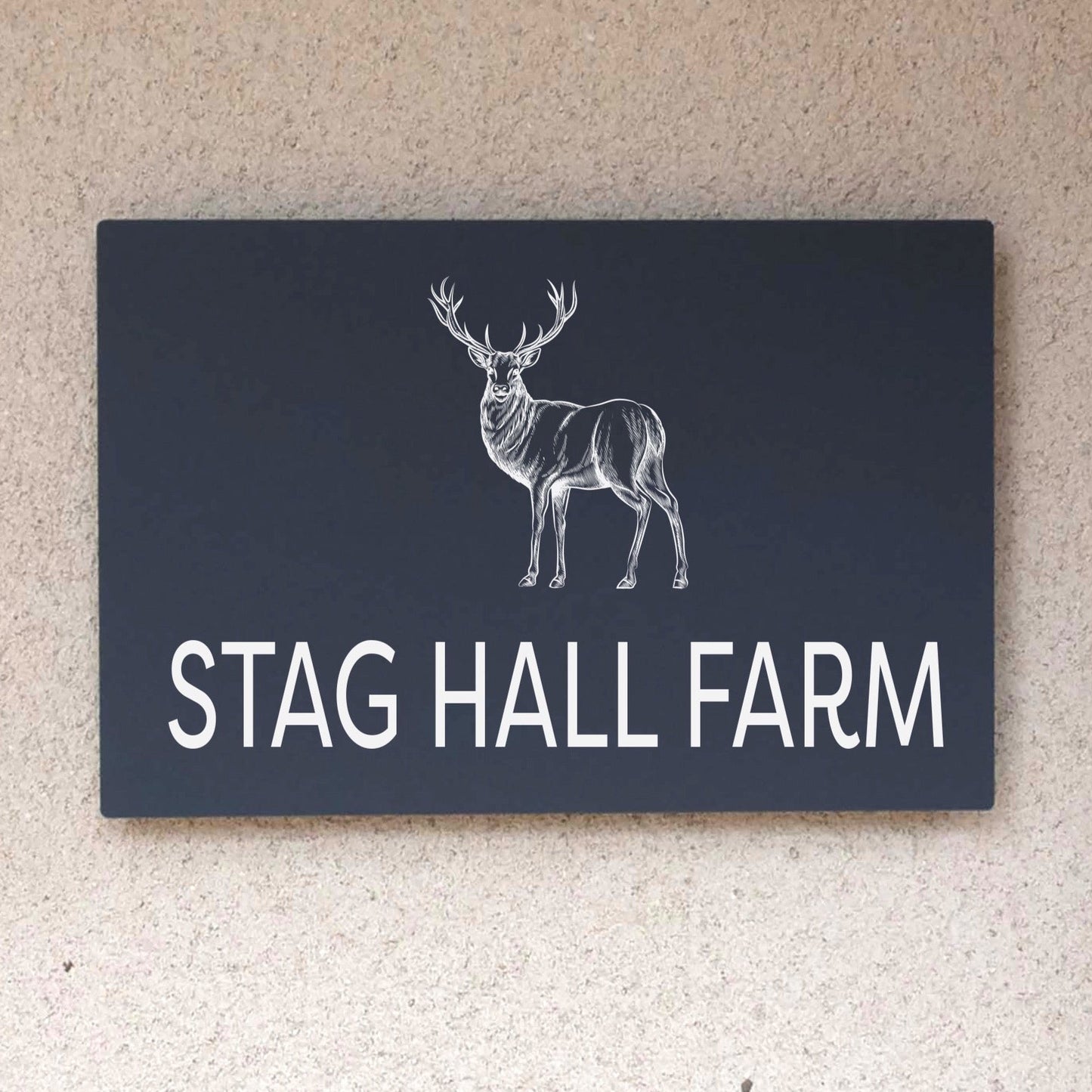 Personalised Stag Wall Mounted House Sign