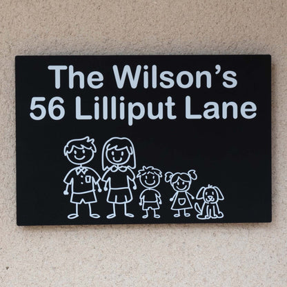 Character Rectangular Acrylic House Sign