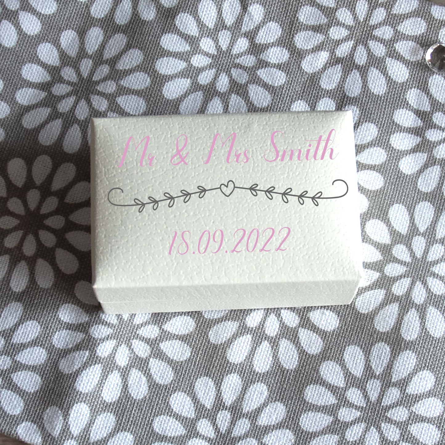 Personalised Heart String Wedding Ring Keepsake Box