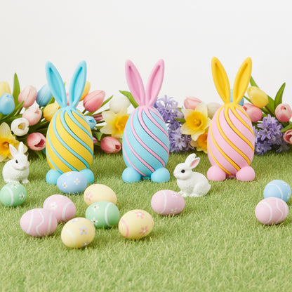 Spiral Easter Bunny Egg – 3D Printed Fidget Toy & Spring Decor