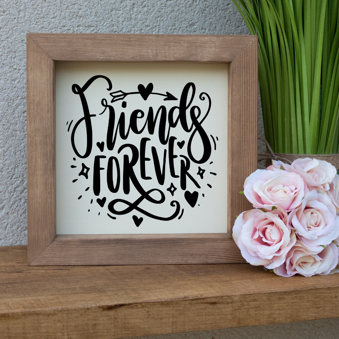 Personalised Friends Forever Wooden Picture Frame