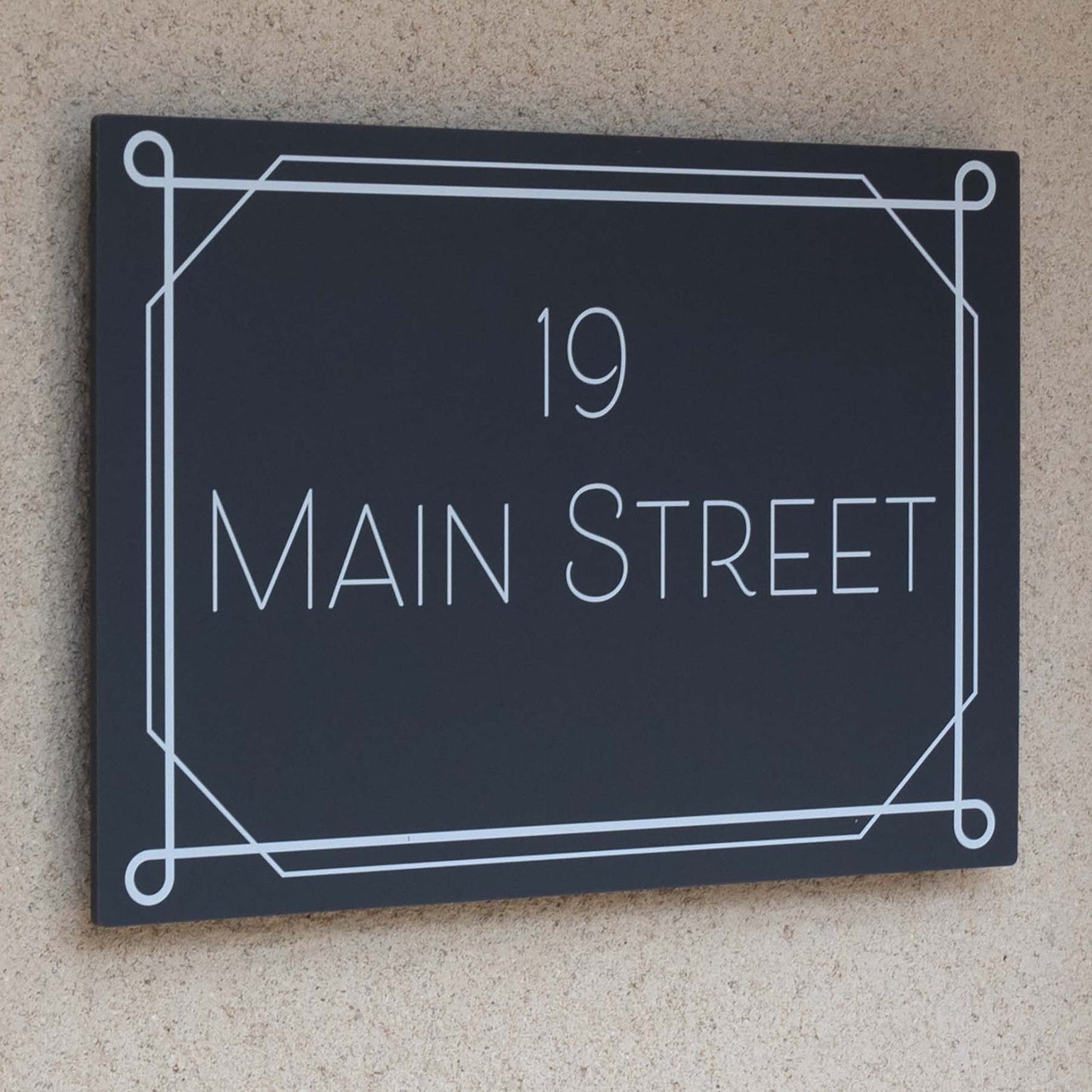 Personalised Vintage Calligraphic Style Rectangular Acrylic House Sign