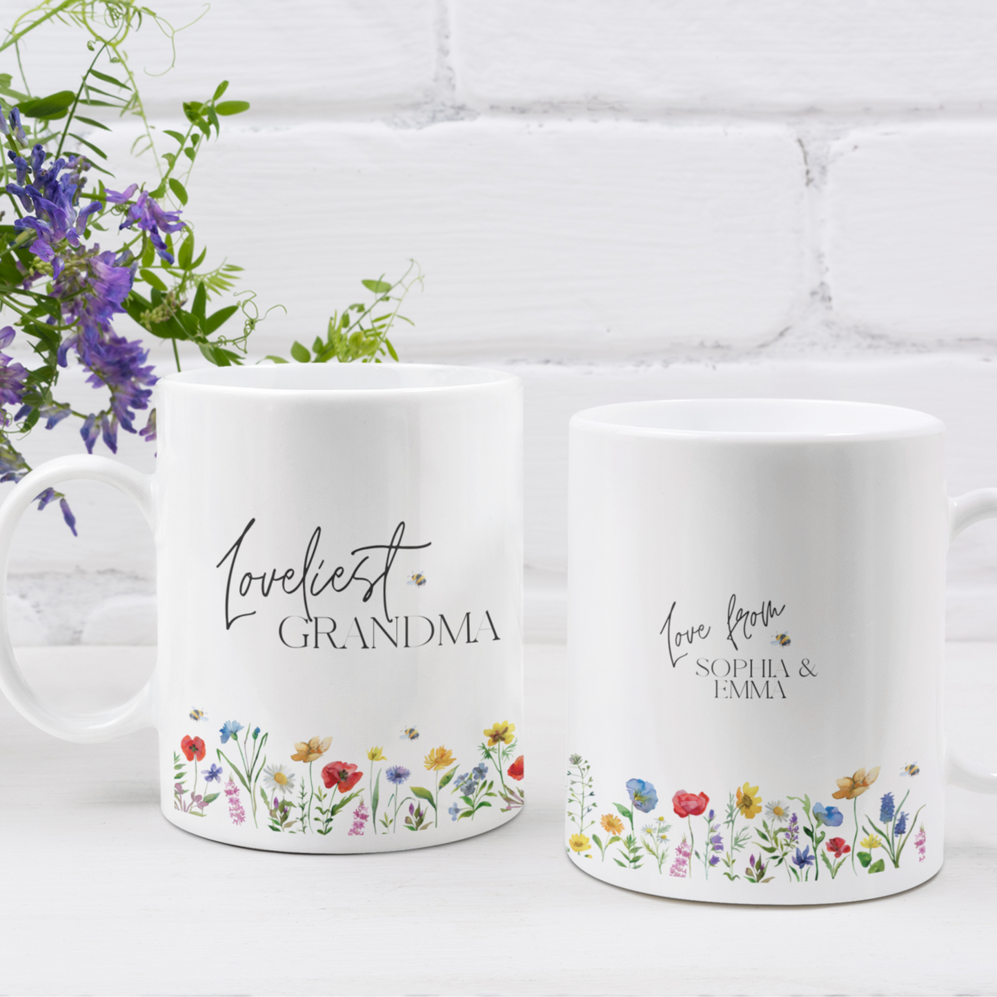 Personalised Loveliest Floral Mothers Day Mug