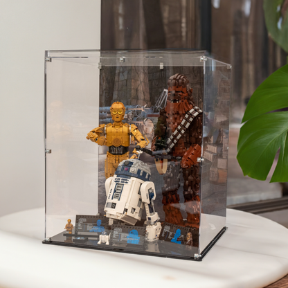 Display Case for LEGO® C-3PO™ (75398) & R2-D2™ (75379) & Chewbacca™ (75371)