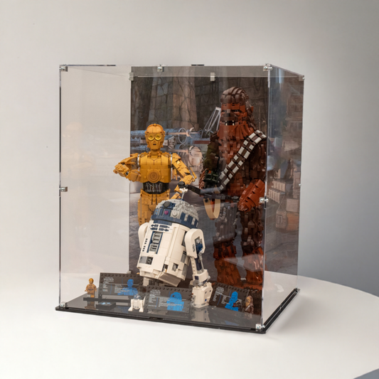 Display Case for LEGO® C-3PO™ (75398) & R2-D2™ (75379) & Chewbacca™ (75371)