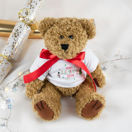 Personalised My First Christmas 2025 Teddy Bear