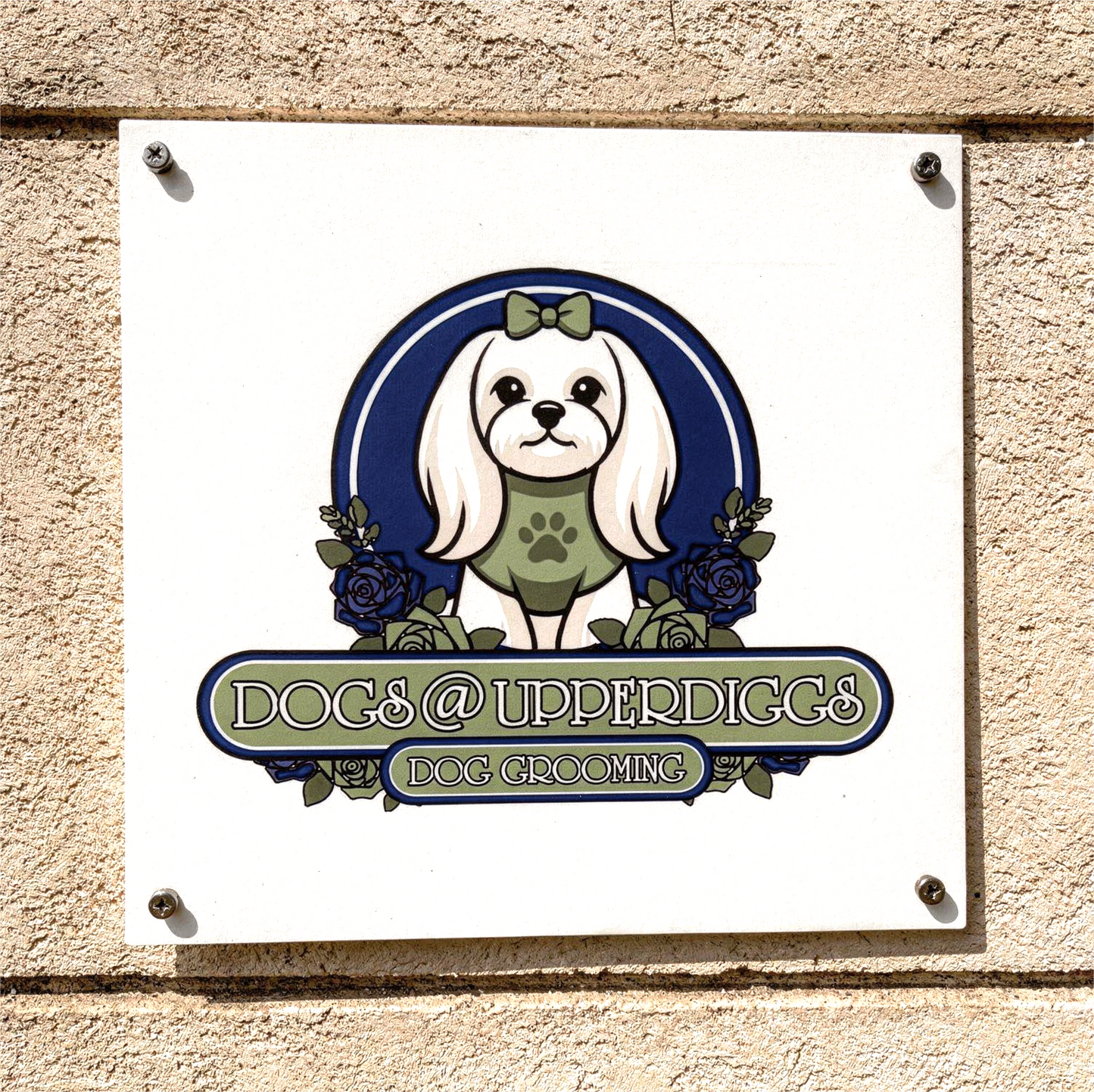 Custom Acrylic Business Sign with Logo & Address