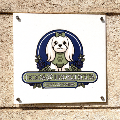 Custom Acrylic Business Sign with Logo & Address