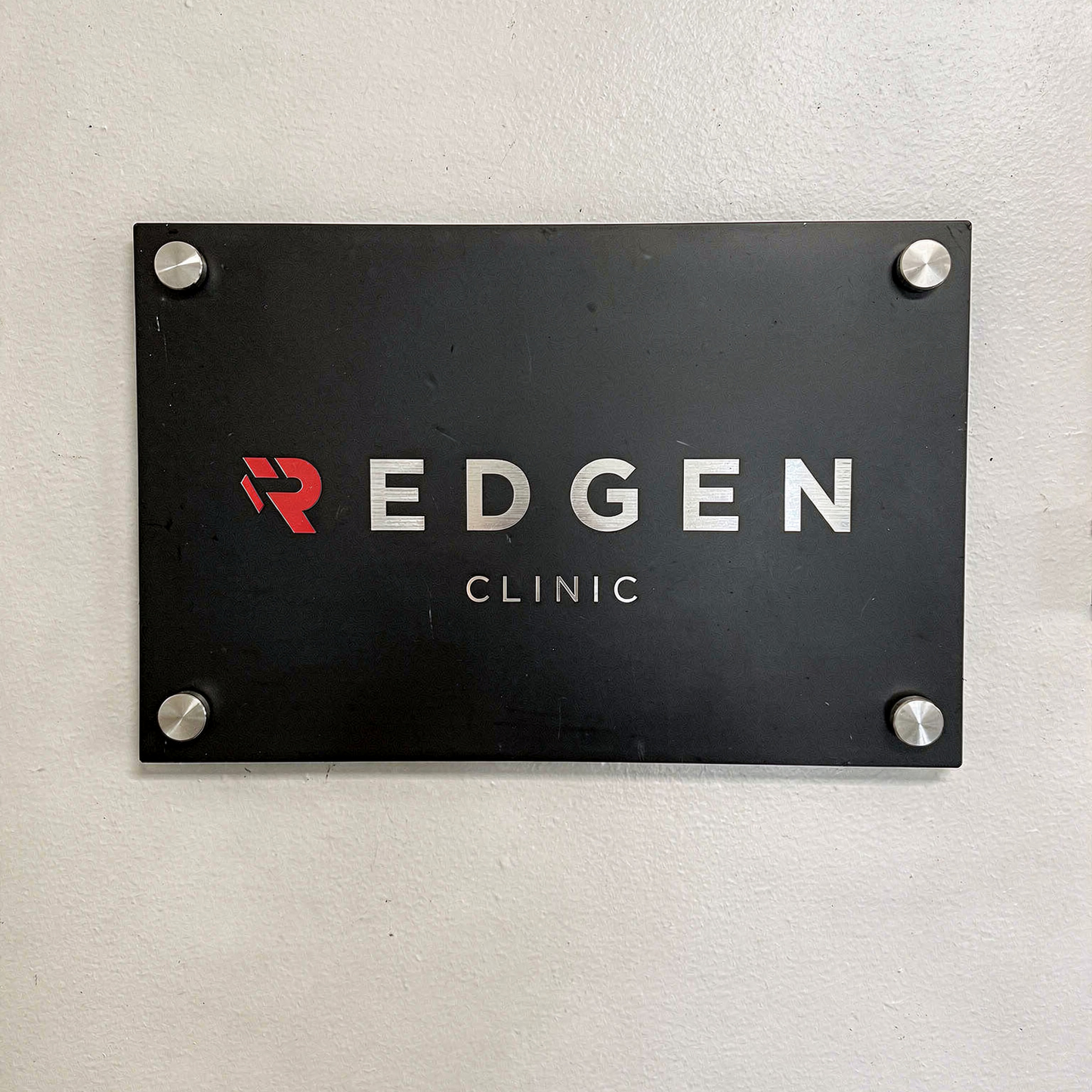 Custom Acrylic Business Sign with Logo & Address