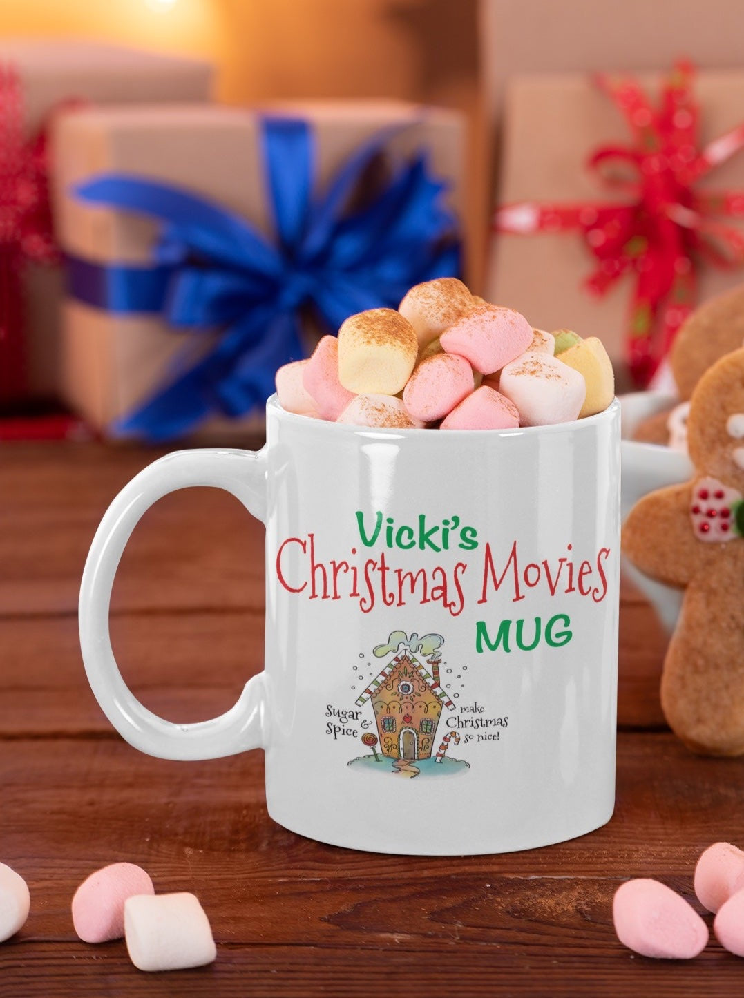 Personalised Christmas Movies Hot Chocolate Mug