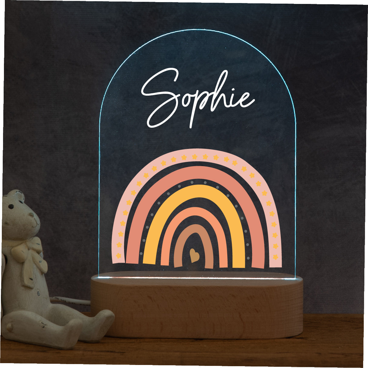 Personalised Rainbow Night Light